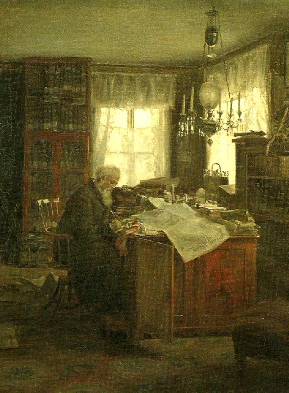 johan krouthen forfattaren och tidningsmannen c. f Norge oil painting art
